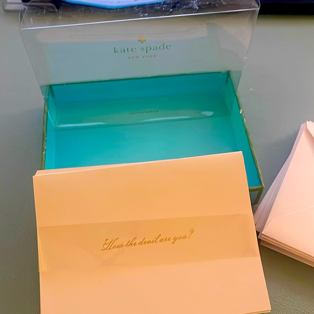 Kate Spade note cards “how the devil are you?”